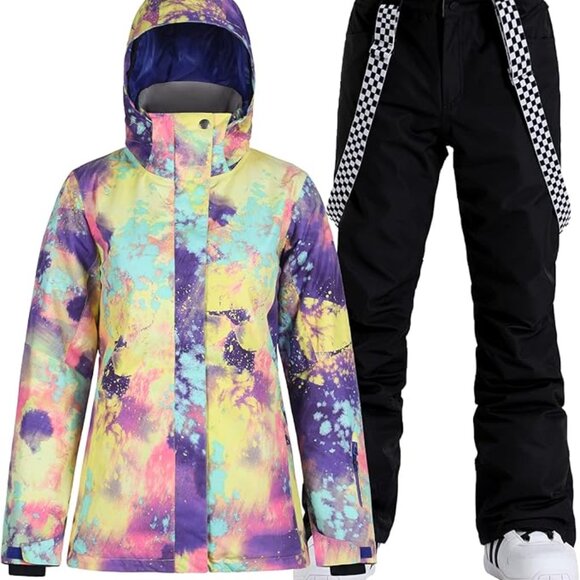 NWT Women's Ski Jacket and Pants Waterproof Windproof Snowsuit Snowboard, S - Picture 1 of 5